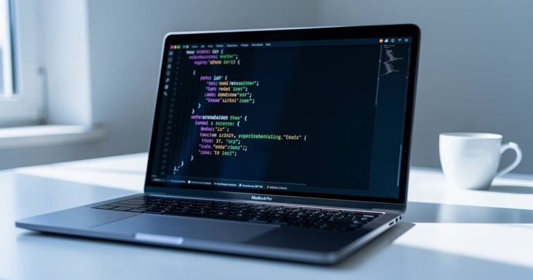 Code JSON-LD de schema markup affiché sur un écran de développeur